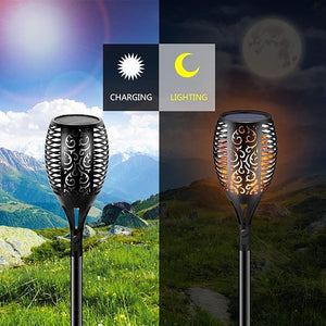 LED Solar Torch Light